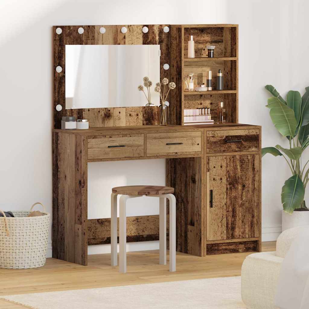Plafondtafel met spiegellichten 2 pcs Bruin Bewerkt hout is nu te koop bij PeponiXL, paradijselijk wonen!