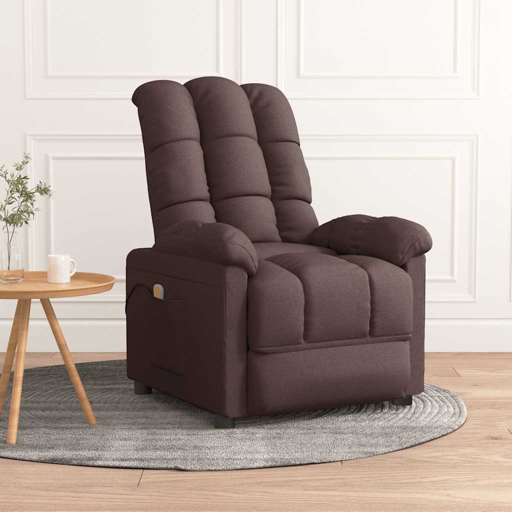 Massagestoel stof donkerbruin is nu te koop bij PeponiXL, paradijselijk wonen!
