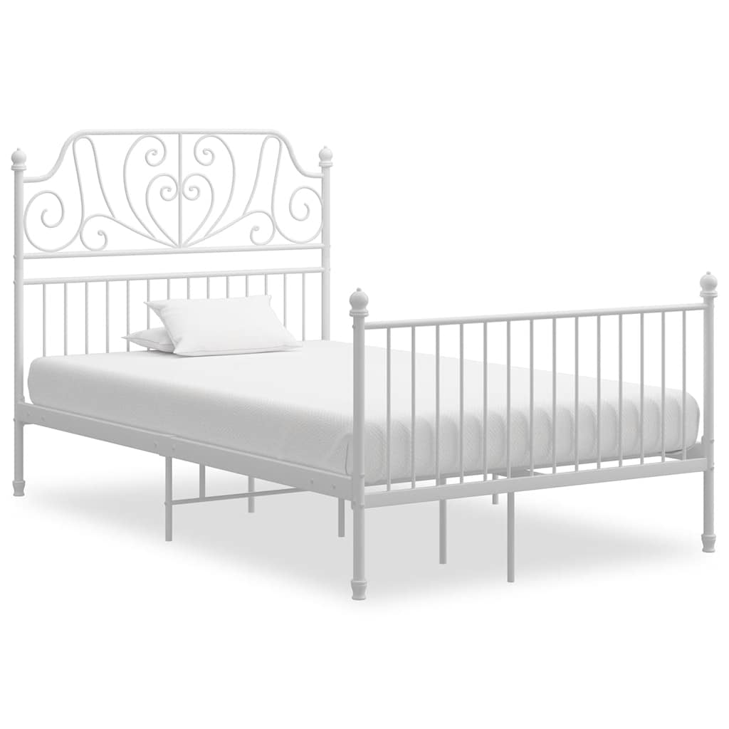 Bedframe metaal wit 120x200 cm is nu te koop bij PeponiXL, paradijselijk wonen!
