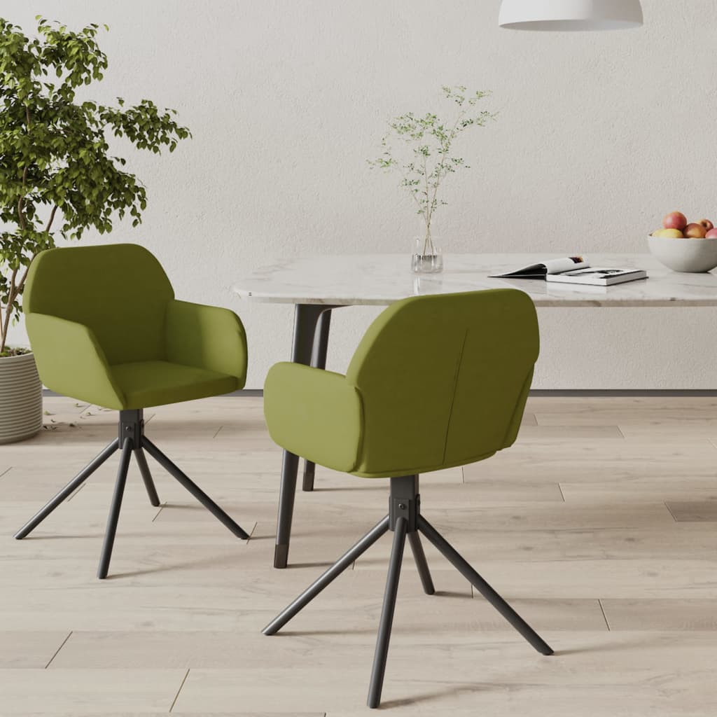 Eetkamerstoelen draaibaar 2 st fluweel lichtgroen is nu te koop bij PeponiXL, paradijselijk wonen!