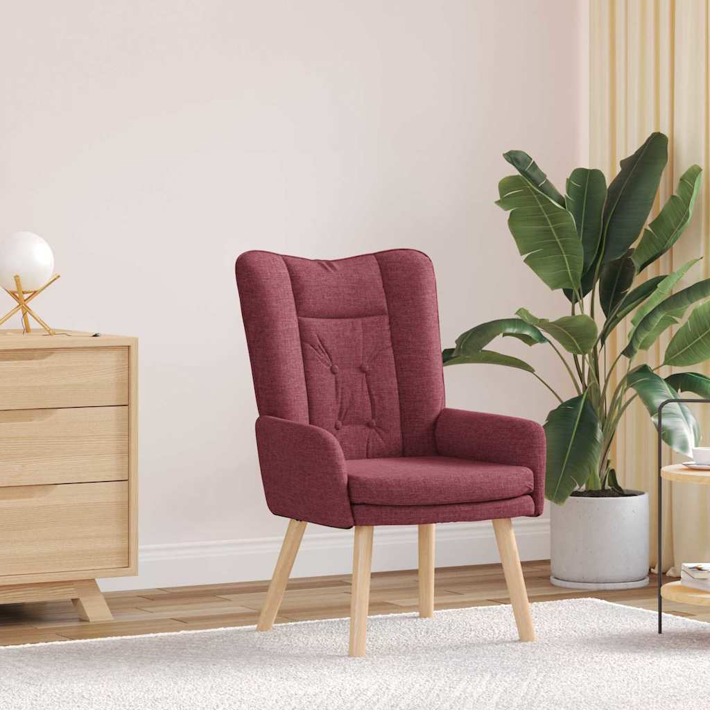 Fauteuil Wijnrood 63 x 67 x 94 cm Stof en multiplex is nu te koop bij PeponiXL, paradijselijk wonen!