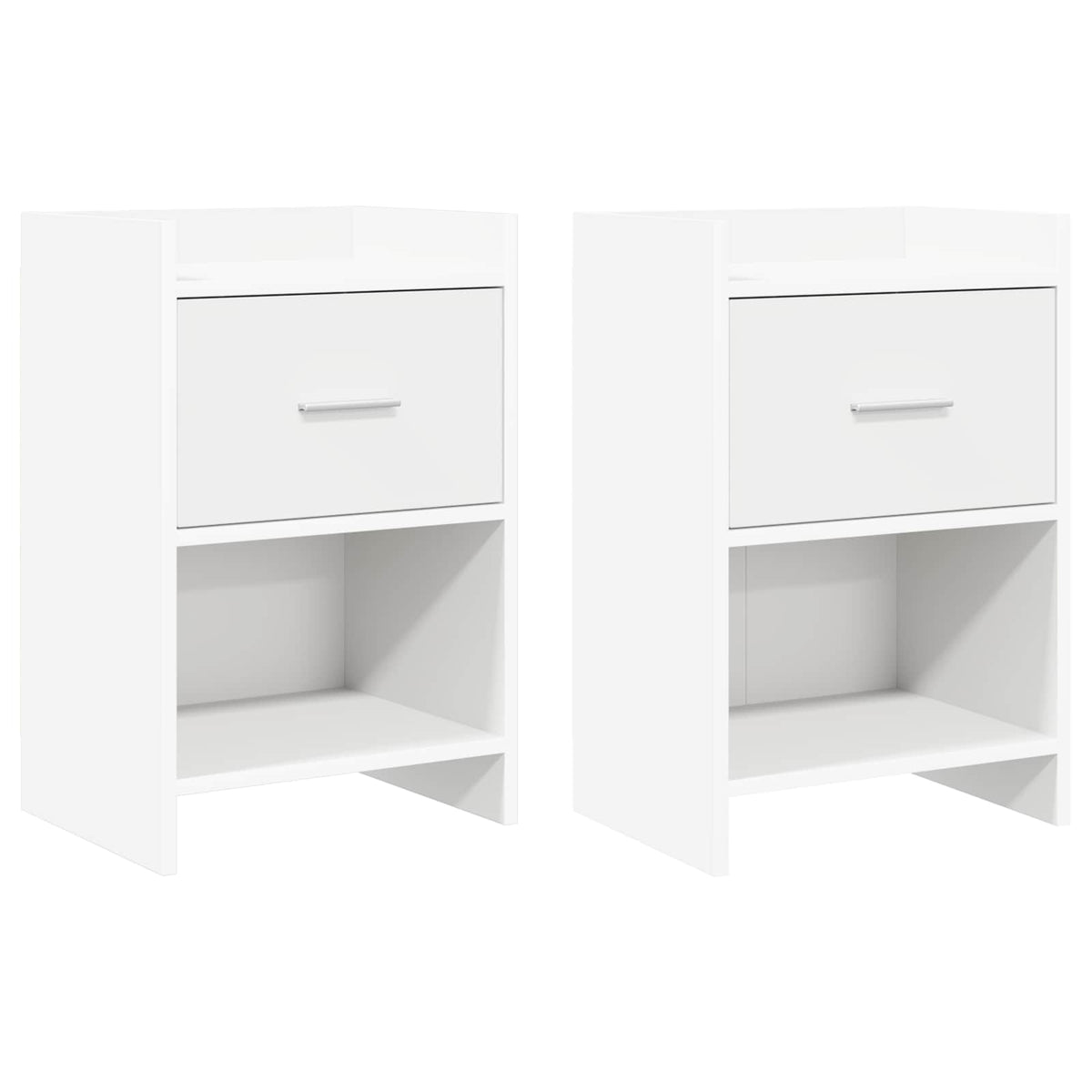 Nachtkastjes 2 pcs Wit 40 x 30 x 60 cm Bewerkt hout is nu te koop bij PeponiXL, paradijselijk wonen!