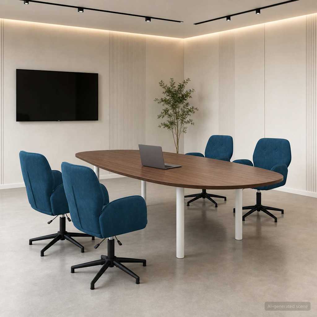 Draaiende Bureaustoelen 4 st 54 x 55 x 90 cm Blauw fluweel is nu te koop bij PeponiXL, paradijselijk wonen!