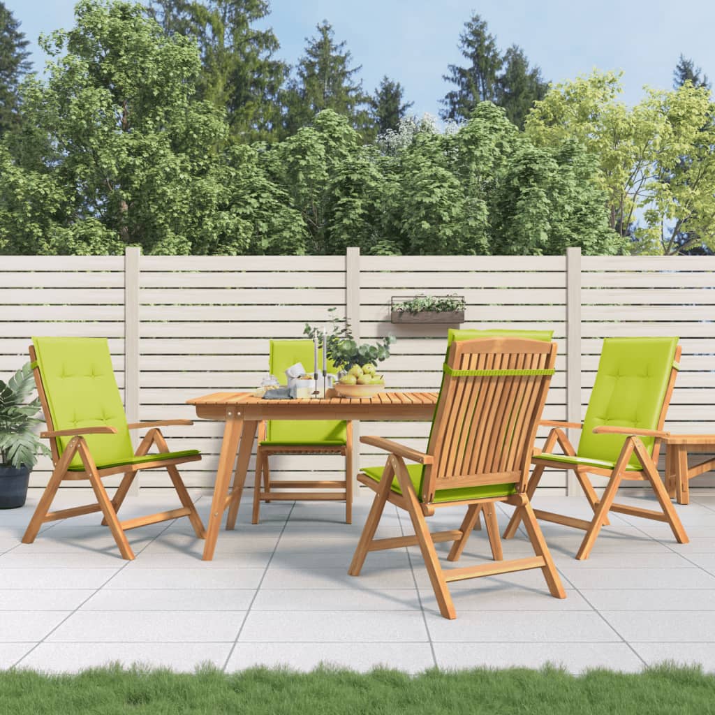 Tuinstoelen 4 st verstelbaar met kussens massief teakhout is nu te koop bij PeponiXL, paradijselijk wonen!