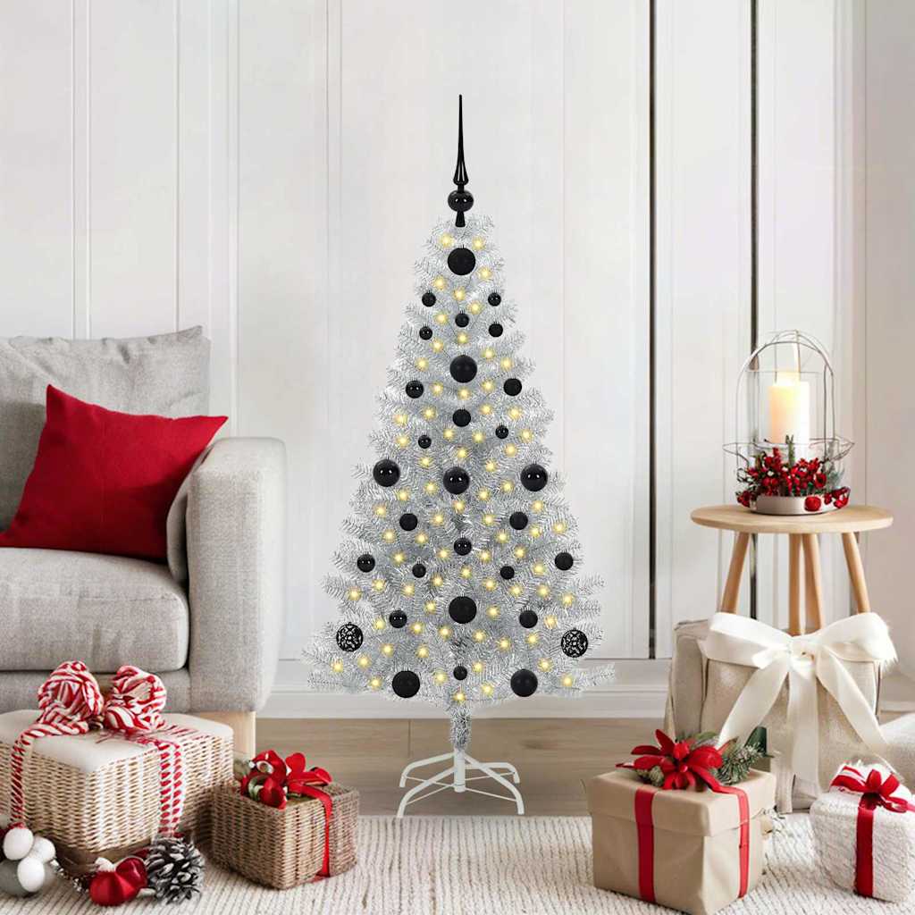 Kerstboom met 150 LED met standaard Zilver 120 cm PET is nu te koop bij PeponiXL, paradijselijk wonen!