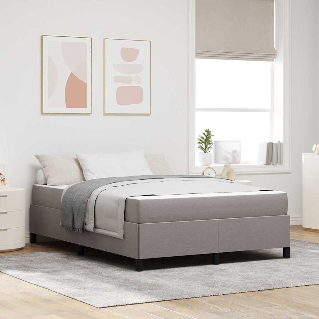 Boxspringbed Taupe 160 x 200 cm Stof is nu te koop bij PeponiXL, paradijselijk wonen!