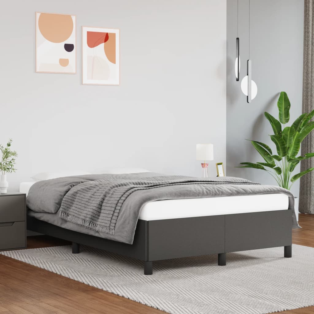 Bedframe zonder matras 120x190 cm kunstleer grijs is nu te koop bij PeponiXL, paradijselijk wonen!