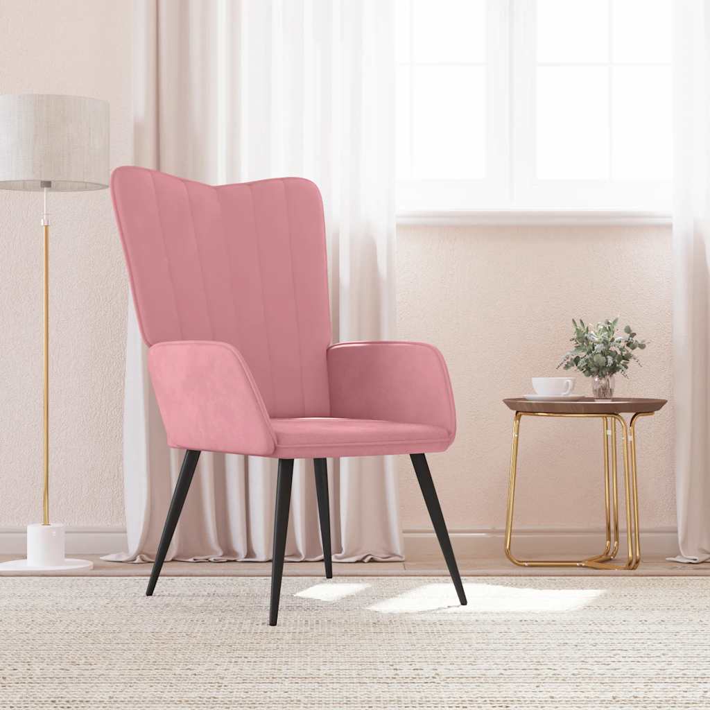 Relaxstoel fluweel roze is nu te koop bij PeponiXL, paradijselijk wonen!