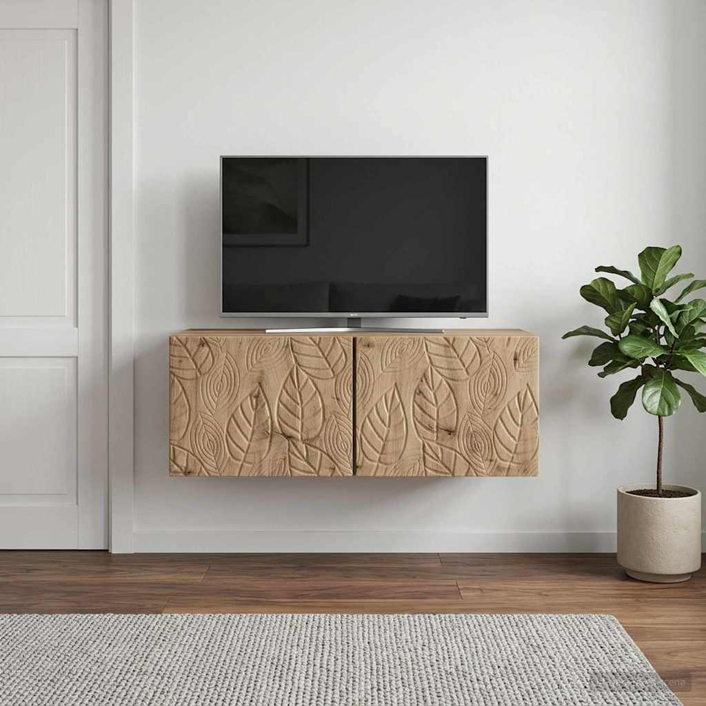 Wandbeugel TV-kast 78,5 x 41 x 30 cm Artisanaal eiken is nu te koop bij PeponiXL, paradijselijk wonen!