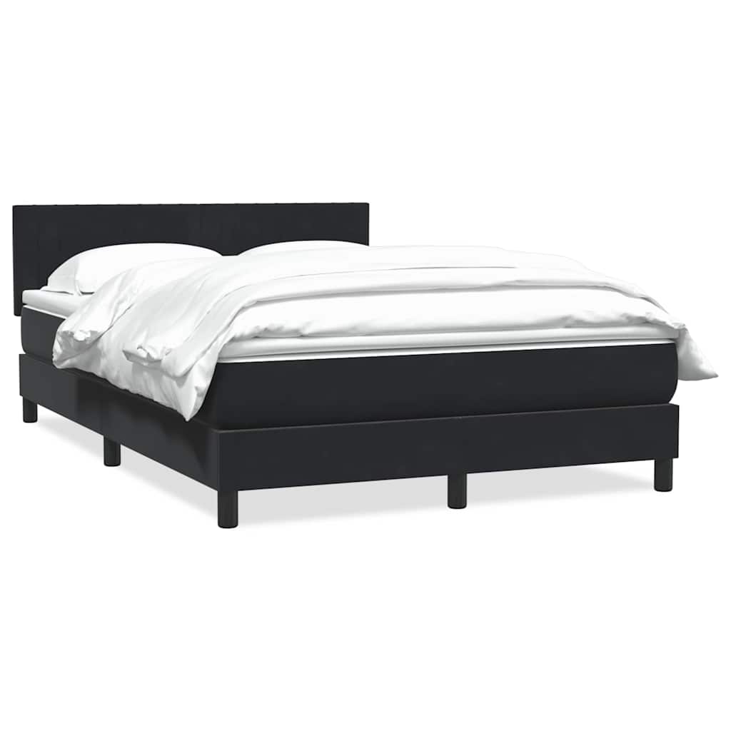 Boxspring met matras fluweel zwart 160x210 cm is nu te koop bij PeponiXL, paradijselijk wonen!