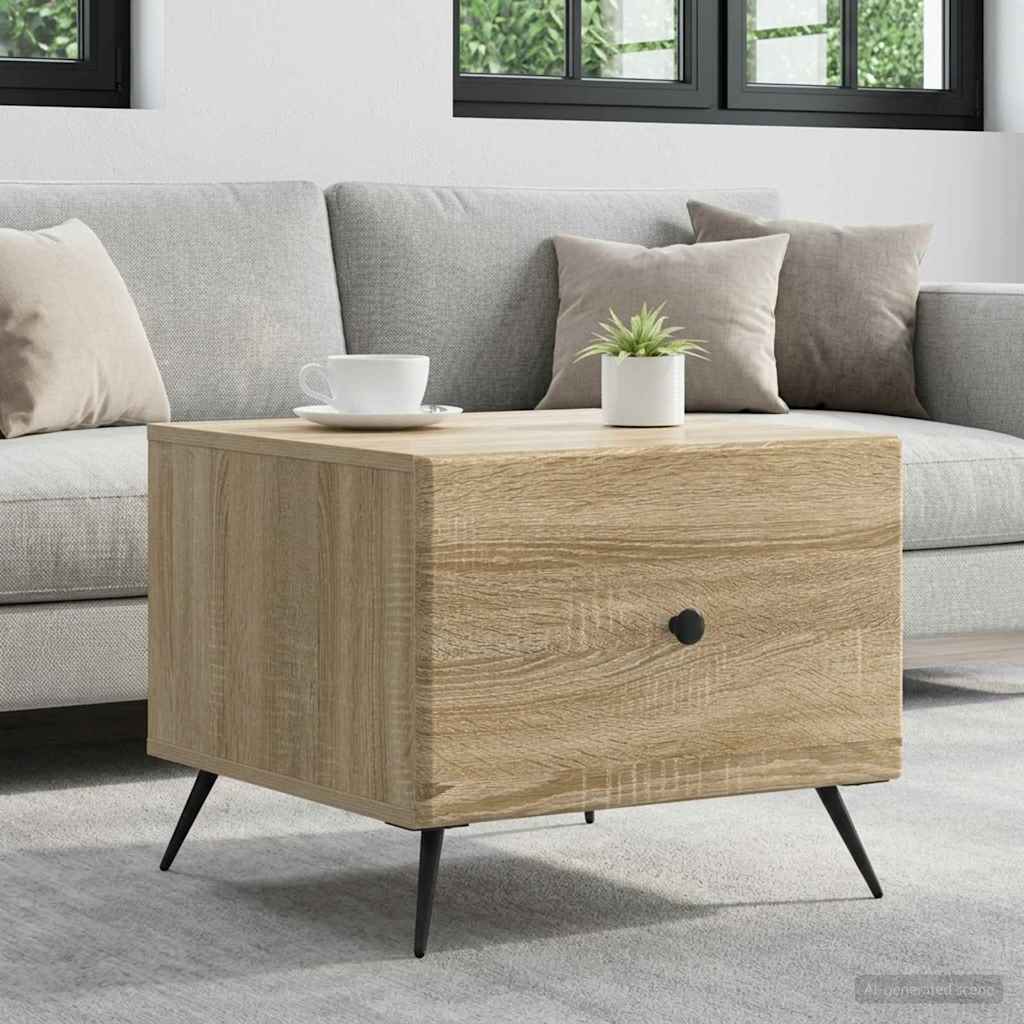 Salontafel met lade Sonoma Eiken 49 x 50 x 40 cm Bewerkt hout is nu te koop bij PeponiXL, paradijselijk wonen!