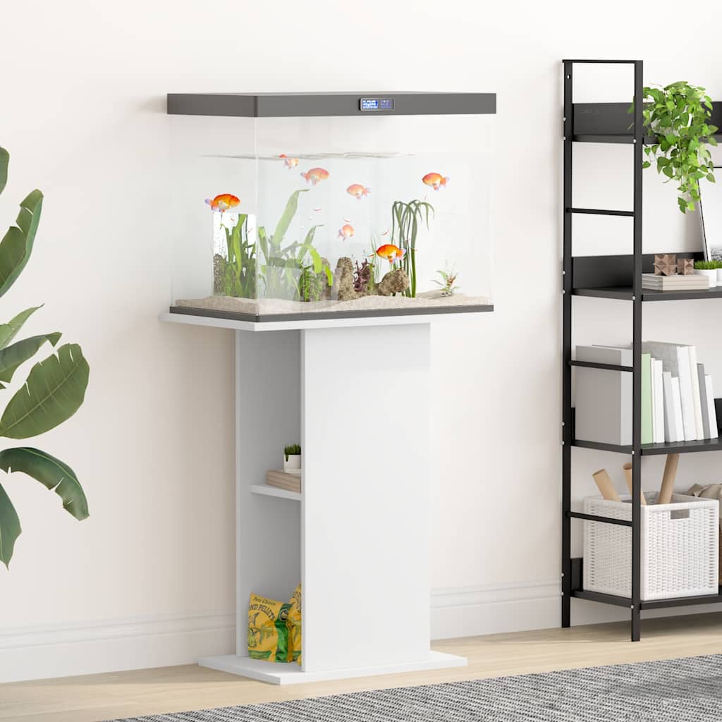 Aquariumstandaard 60,5x36x72,5 cm bewerkt hout wit is nu te koop bij PeponiXL, paradijselijk wonen!