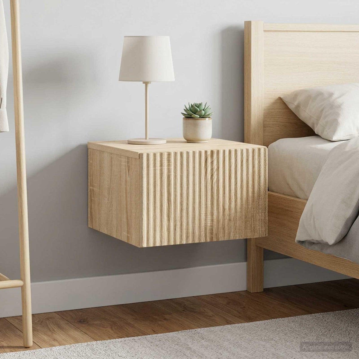 Wandbeugel Bedkast 2 pcs Sonoma Eiken 33 x 34,5 x 20 cm is nu te koop bij PeponiXL, paradijselijk wonen!
