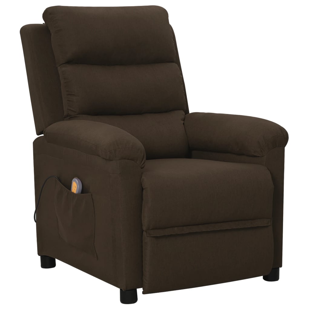 Massagestoel stof donkerbruin is nu te koop bij PeponiXL, paradijselijk wonen!