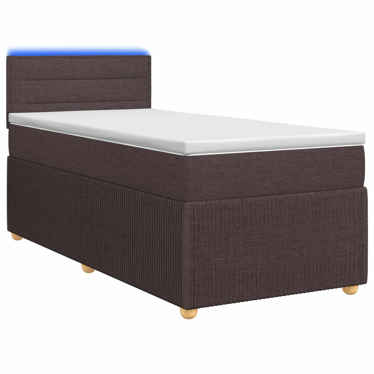 Boxspringbed met matras Donkerbruin 80 x 200 cm Stof is nu te koop bij PeponiXL, paradijselijk wonen!