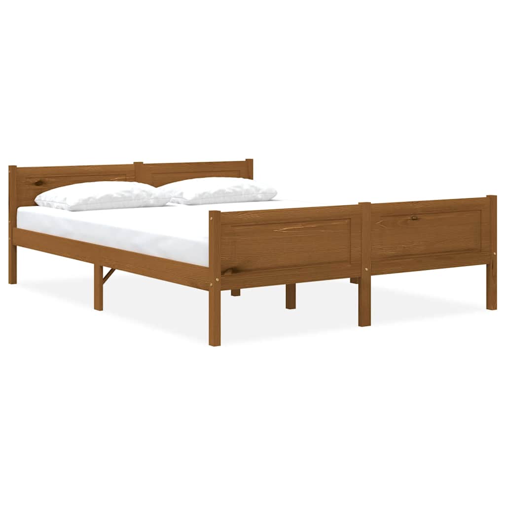 Bedframe massief grenenhout honingbruin 160x200 cm is nu te koop bij PeponiXL, paradijselijk wonen!