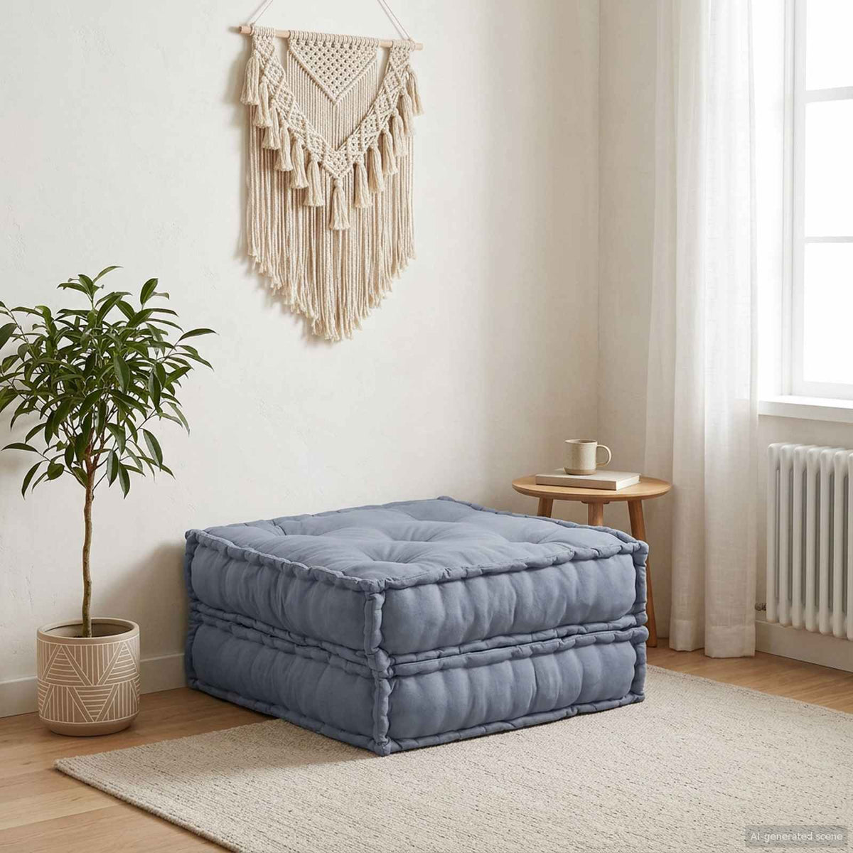 Modulair Sofabet Grijs 70 x 70 x 36 cm Stof is nu te koop bij PeponiXL, paradijselijk wonen!