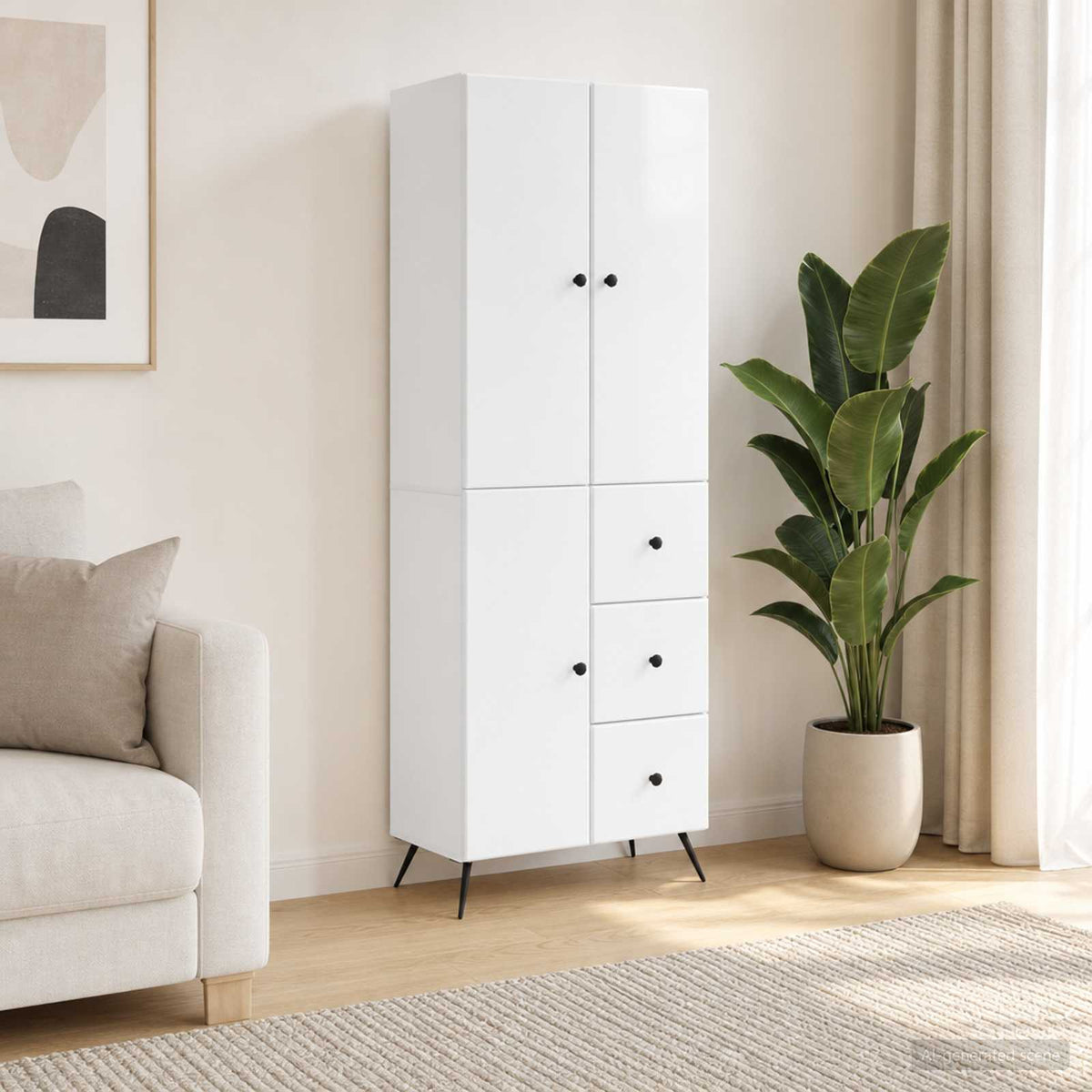 Kastenset 2 pcs Hoogglans Wit Bewerkt hout is nu te koop bij PeponiXL, paradijselijk wonen!