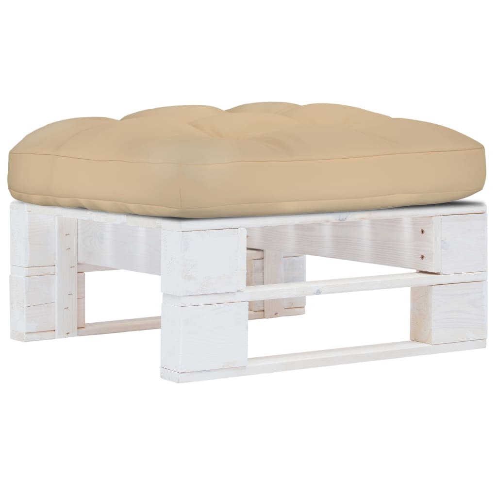 Tuinhocker pallet geïmpregneerd grenenhout wit is nu te koop bij PeponiXL, paradijselijk wonen!