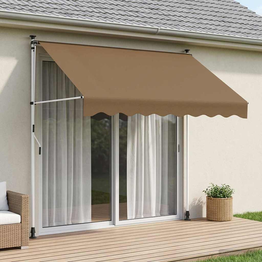 Handmatig uitschuifbare luifel Beige 350 cm is nu te koop bij PeponiXL, paradijselijk wonen!
