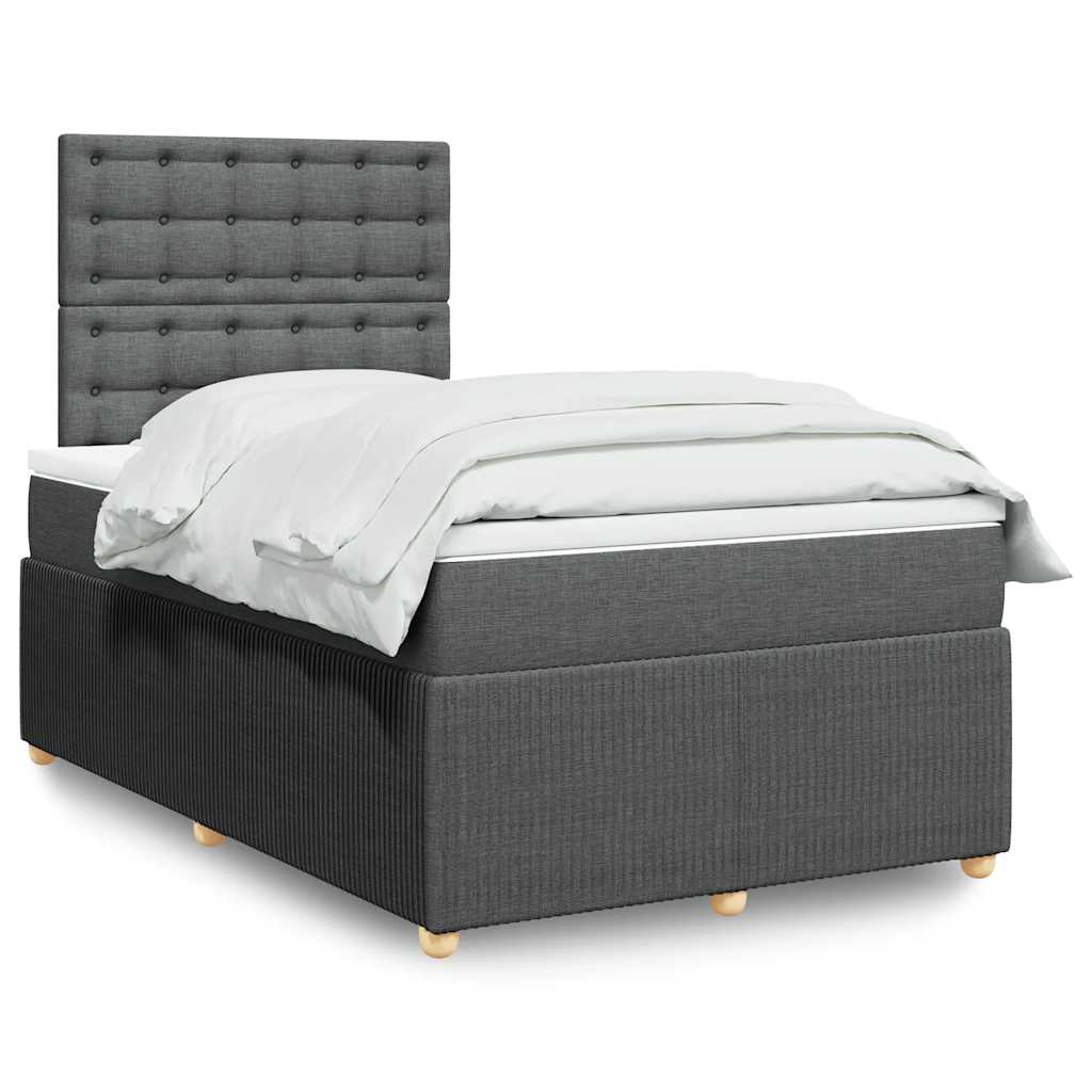 Boxspring met matras stof donkergrijs 120x200 cm is nu te koop bij PeponiXL, paradijselijk wonen!