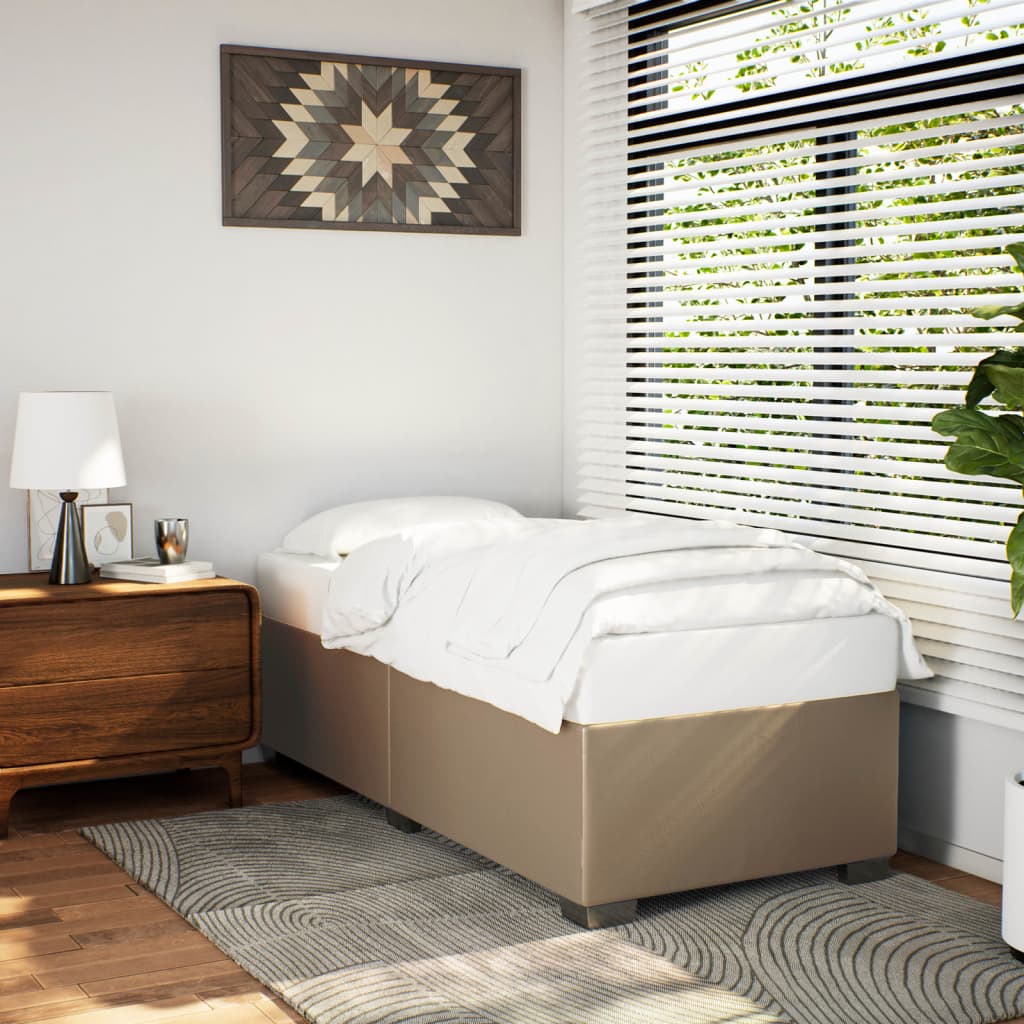 Bedframe kunstleer cappuccinokleurig 80x200 cm is nu te koop bij PeponiXL, paradijselijk wonen!