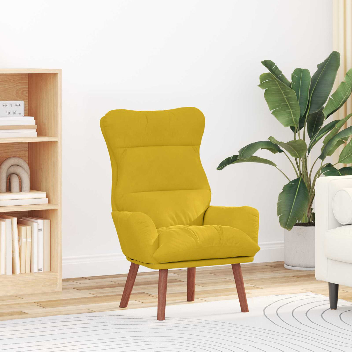 Fauteuil Geel 69 x 74 x 93 cm Fluweel is nu te koop bij PeponiXL, paradijselijk wonen!