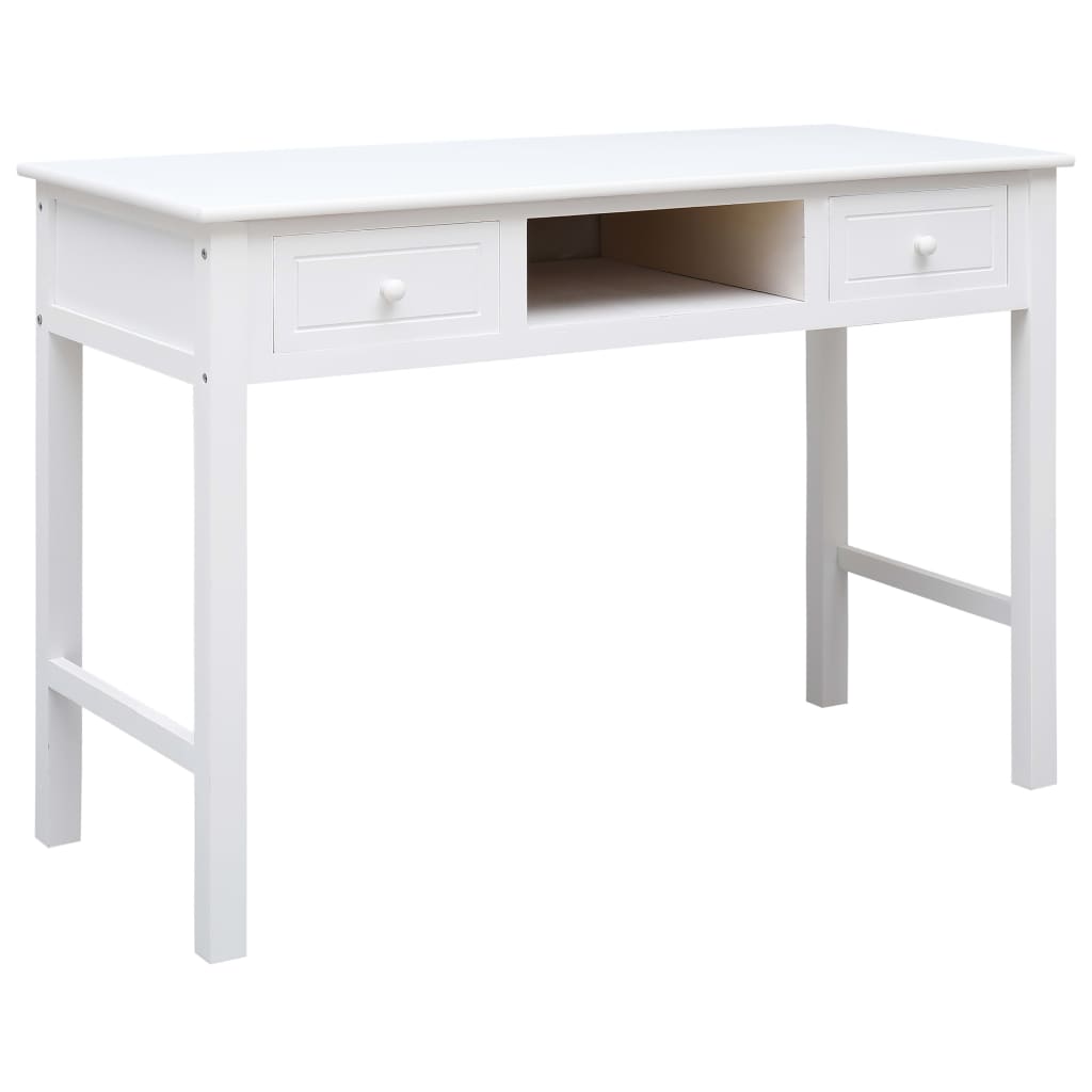 Schrijftafel 110x45x76 cm hout wit is nu te koop bij PeponiXL, paradijselijk wonen!