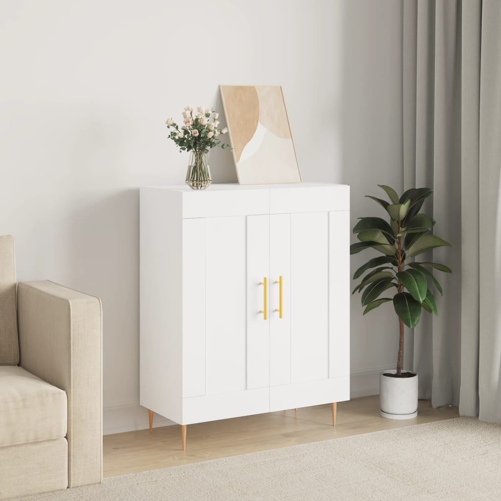Dressoir 69,5x34x90 cm bewerkt hout wit is nu te koop bij PeponiXL, paradijselijk wonen!