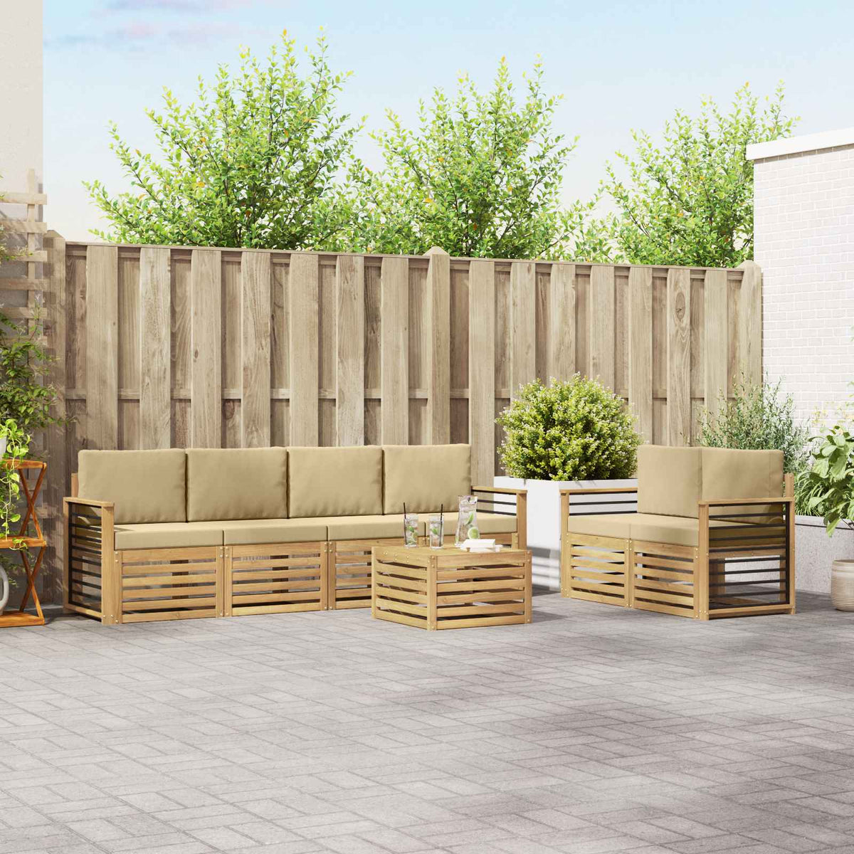 Sofa-Sets Massief Acaciahout is nu te koop bij PeponiXL, paradijselijk wonen!