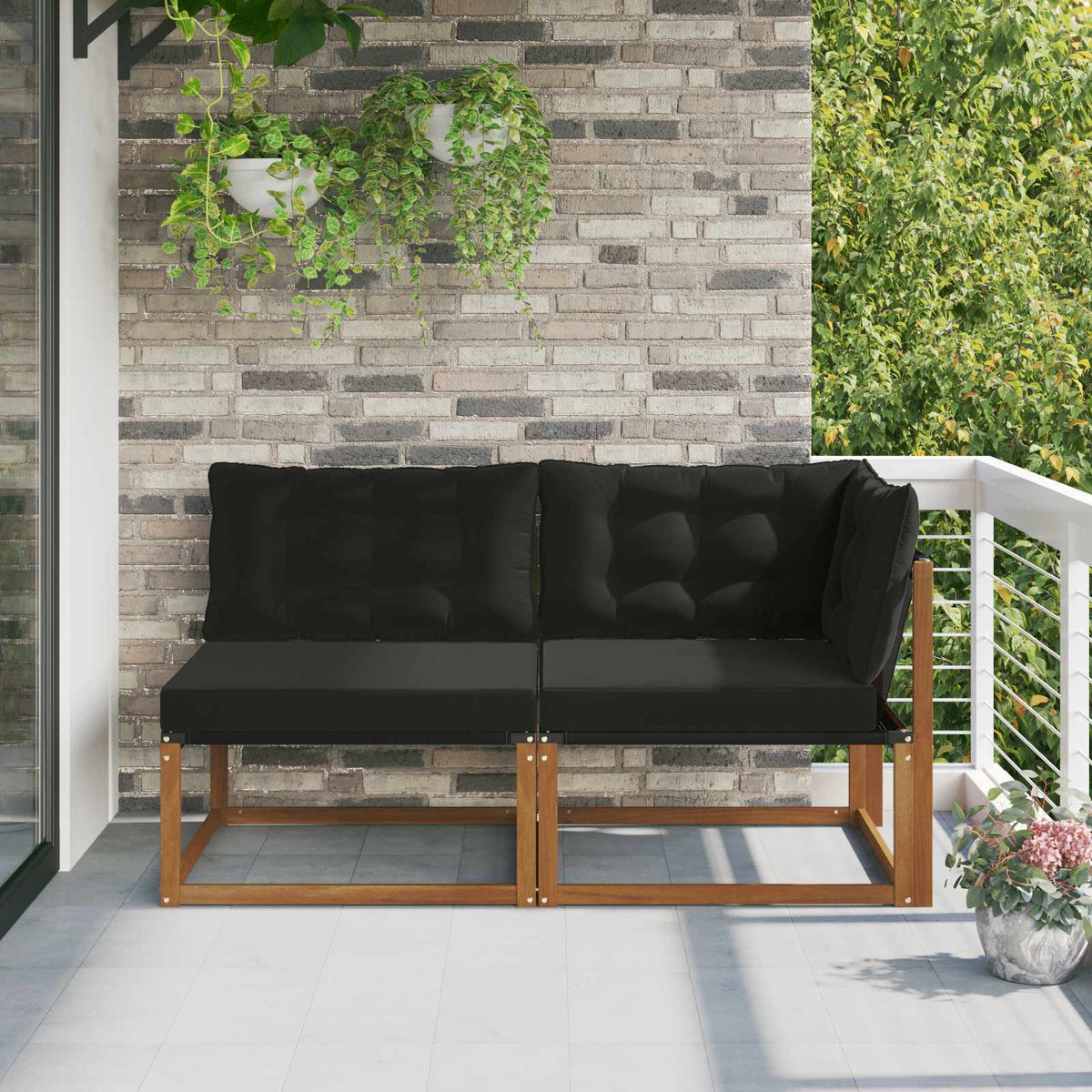 Outdoor Midden- en Hoeksalon met kussen 7 Stuk Naturel is nu te koop bij PeponiXL, paradijselijk wonen!