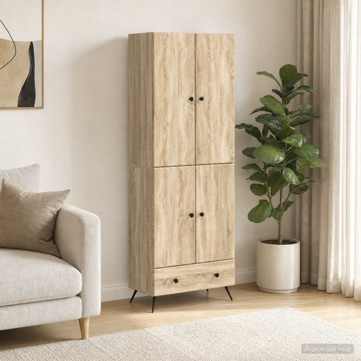 Kastenset 2 pcs Sonoma Eiken Bewerkt hout is nu te koop bij PeponiXL, paradijselijk wonen!