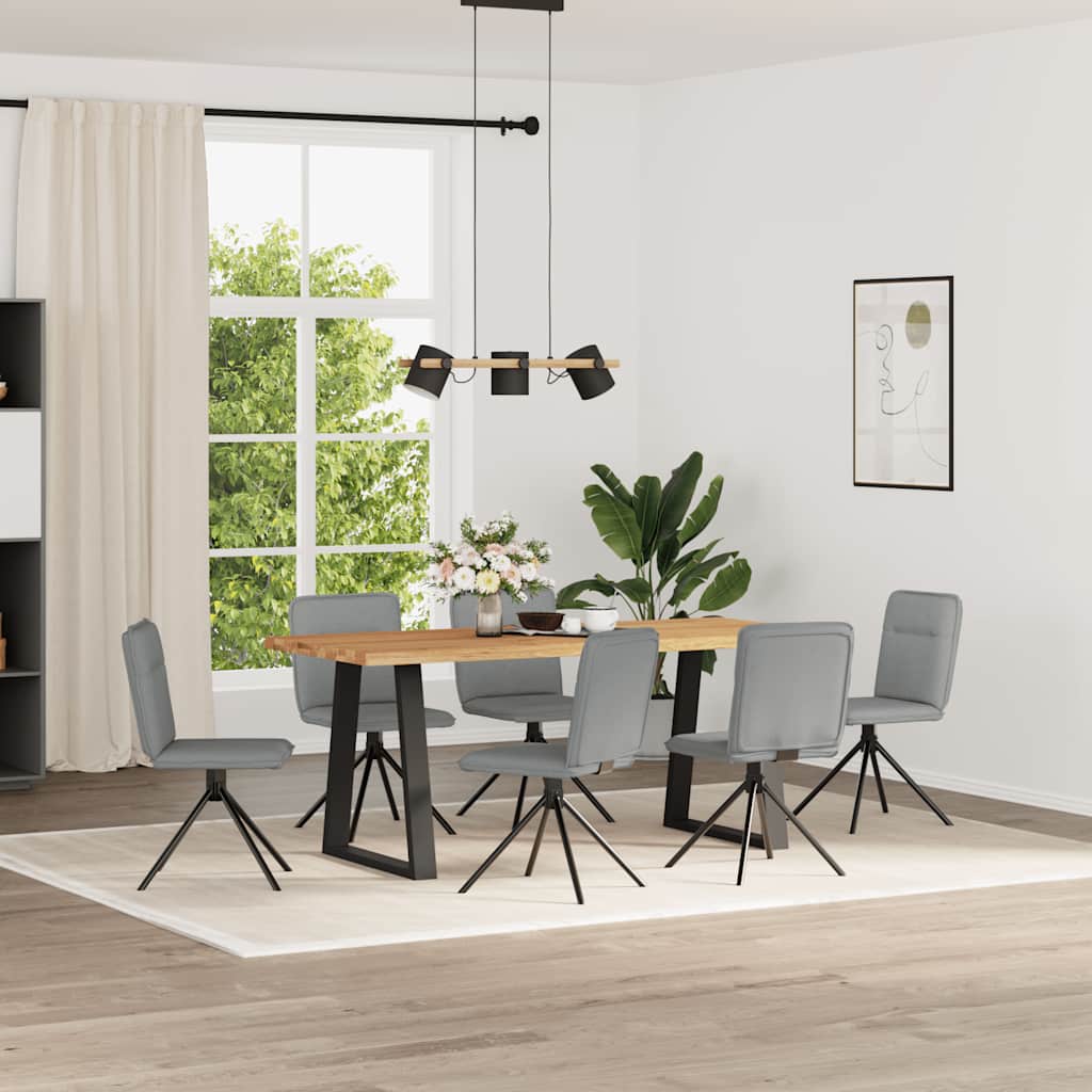 Eetkamerstoelen 6 st stof lichtgrijs is nu te koop bij PeponiXL, paradijselijk wonen!