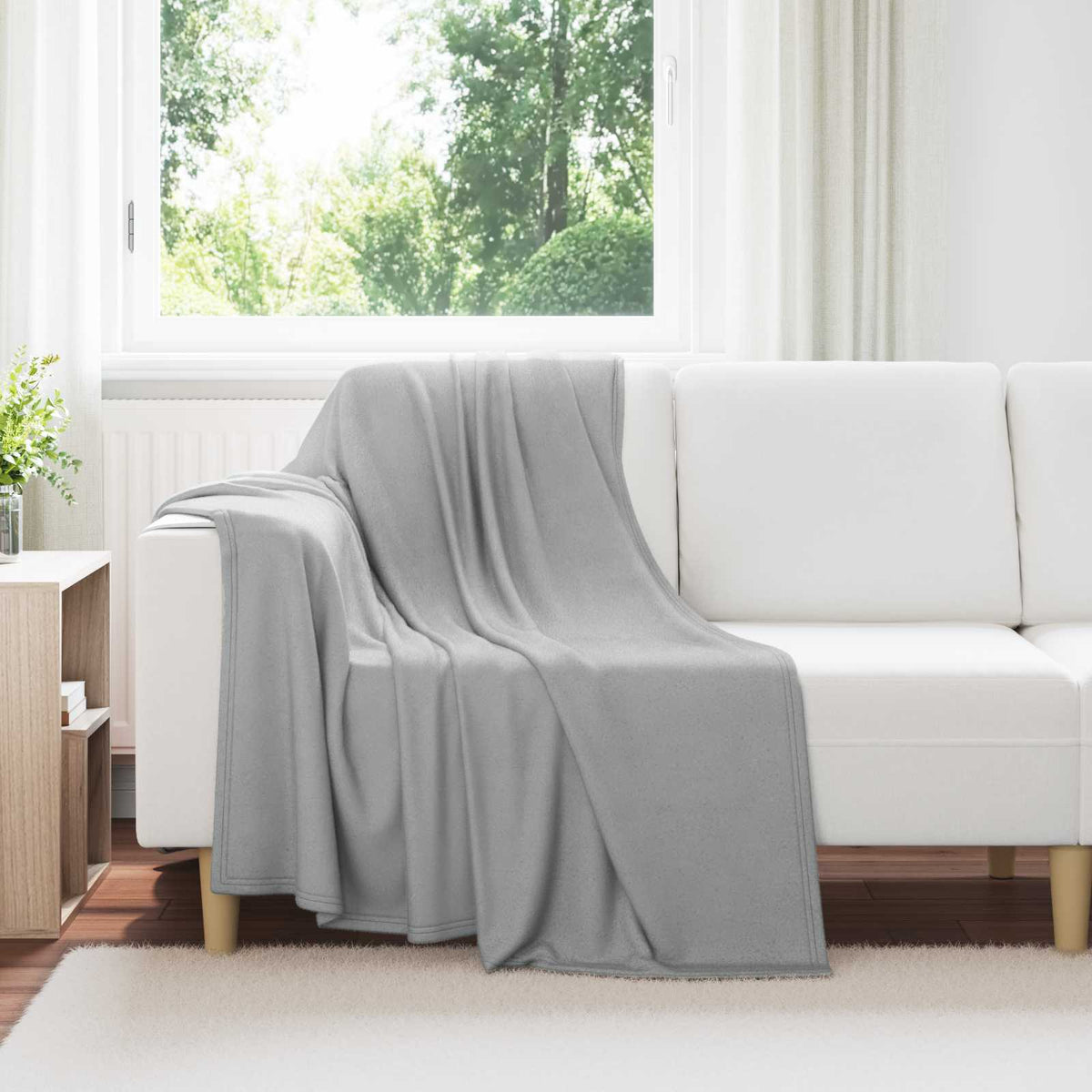 Gooi Deken Grijs 170 x 130 cm Fleece is nu te koop bij PeponiXL, paradijselijk wonen!
