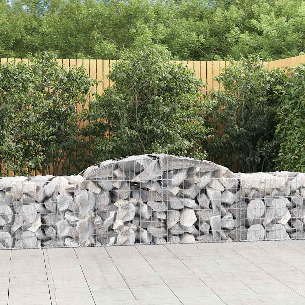 Schanskorven 11 st gewelfd 300x50x60/80 cm gegalvaniseerd ijzer is nu te koop bij PeponiXL, paradijselijk wonen!