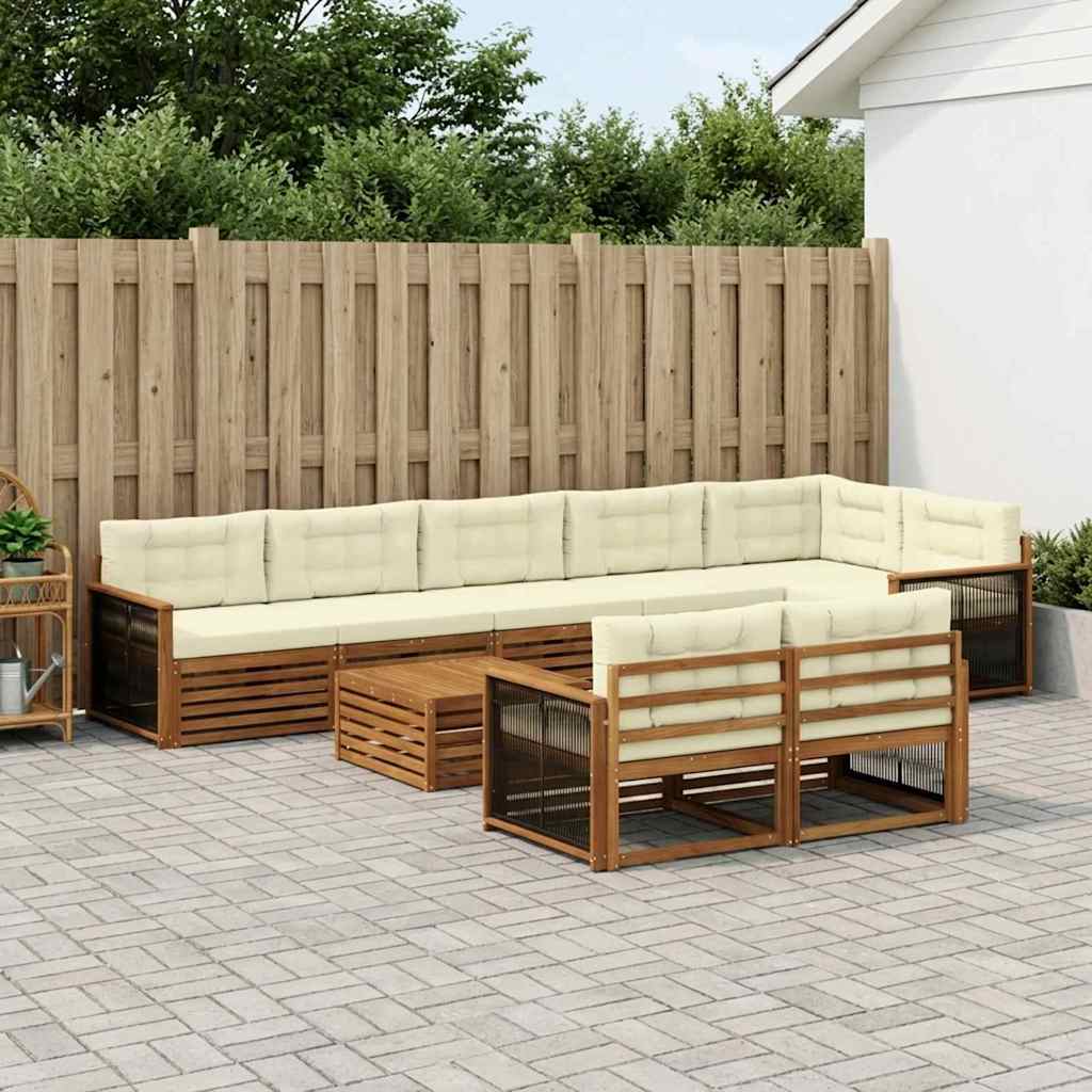 Buiten bankenset met kussen 9 pcs is nu te koop bij PeponiXL, paradijselijk wonen!