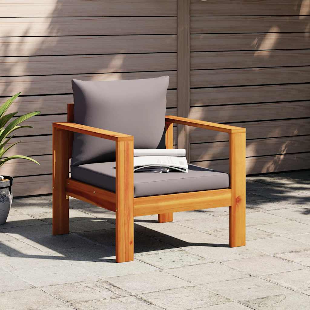 Tuinstoel met kussens massief acaciahout is nu te koop bij PeponiXL, paradijselijk wonen!