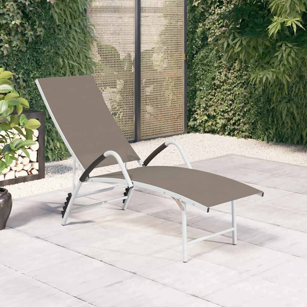Ligbed textileen en aluminium taupe is nu te koop bij PeponiXL, paradijselijk wonen!