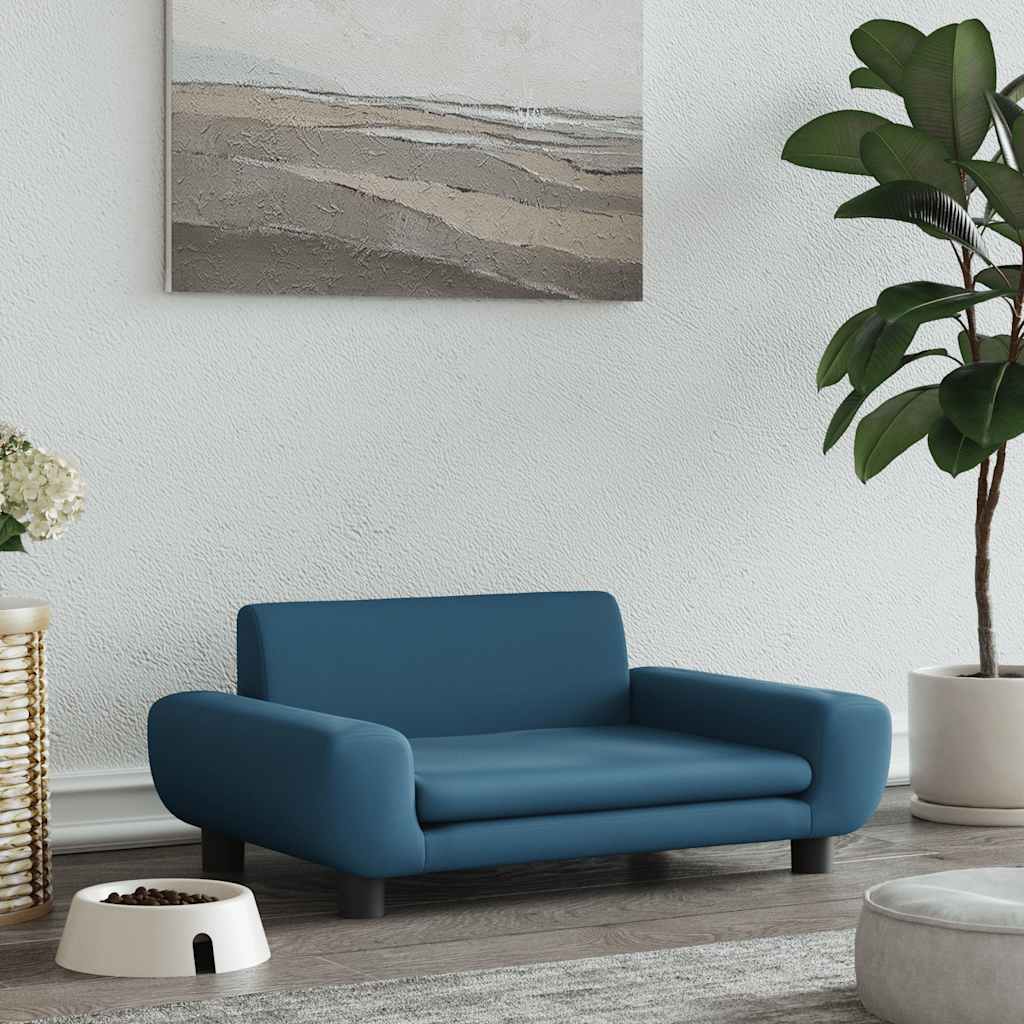 Hondenmand 70x45x33 cm fluweel blauw is nu te koop bij PeponiXL, paradijselijk wonen!