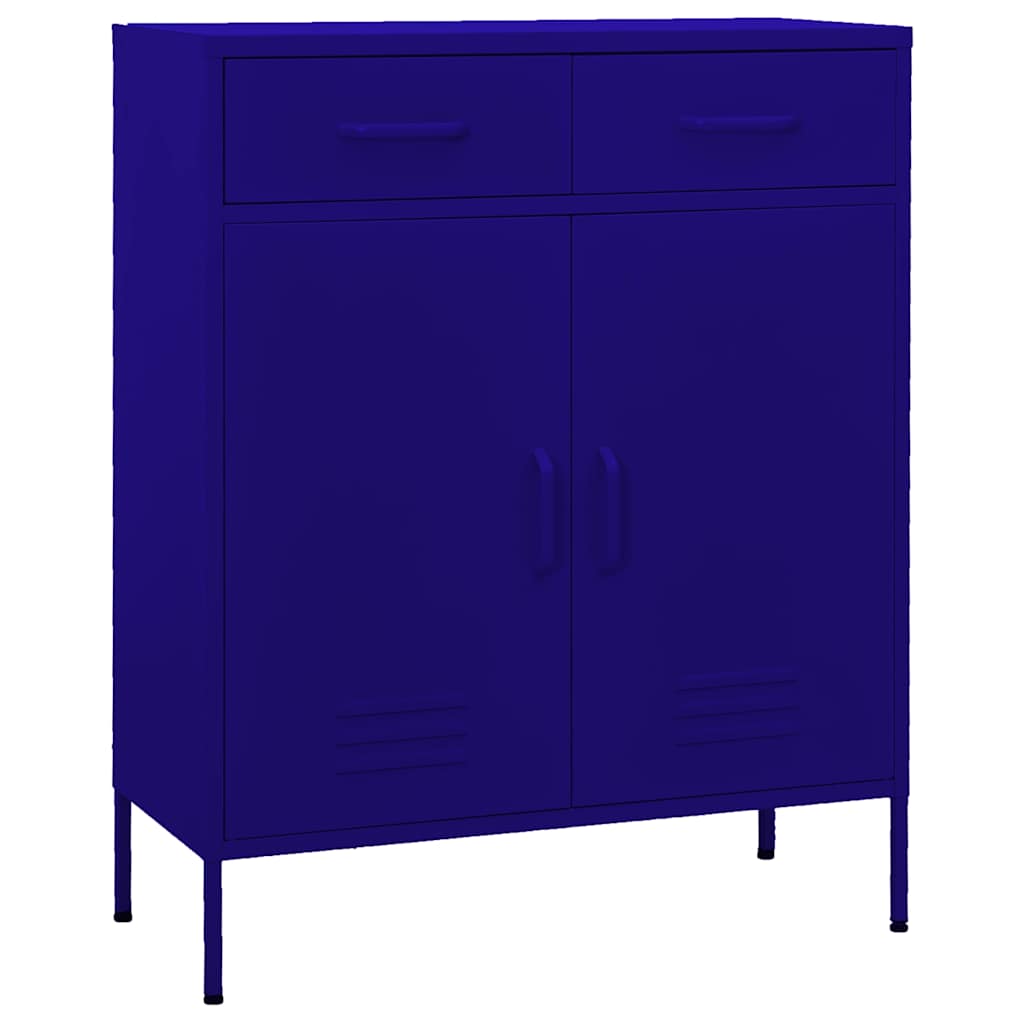 Opbergkast 80x35x101,5 cm staal marineblauw is nu te koop bij PeponiXL, paradijselijk wonen!