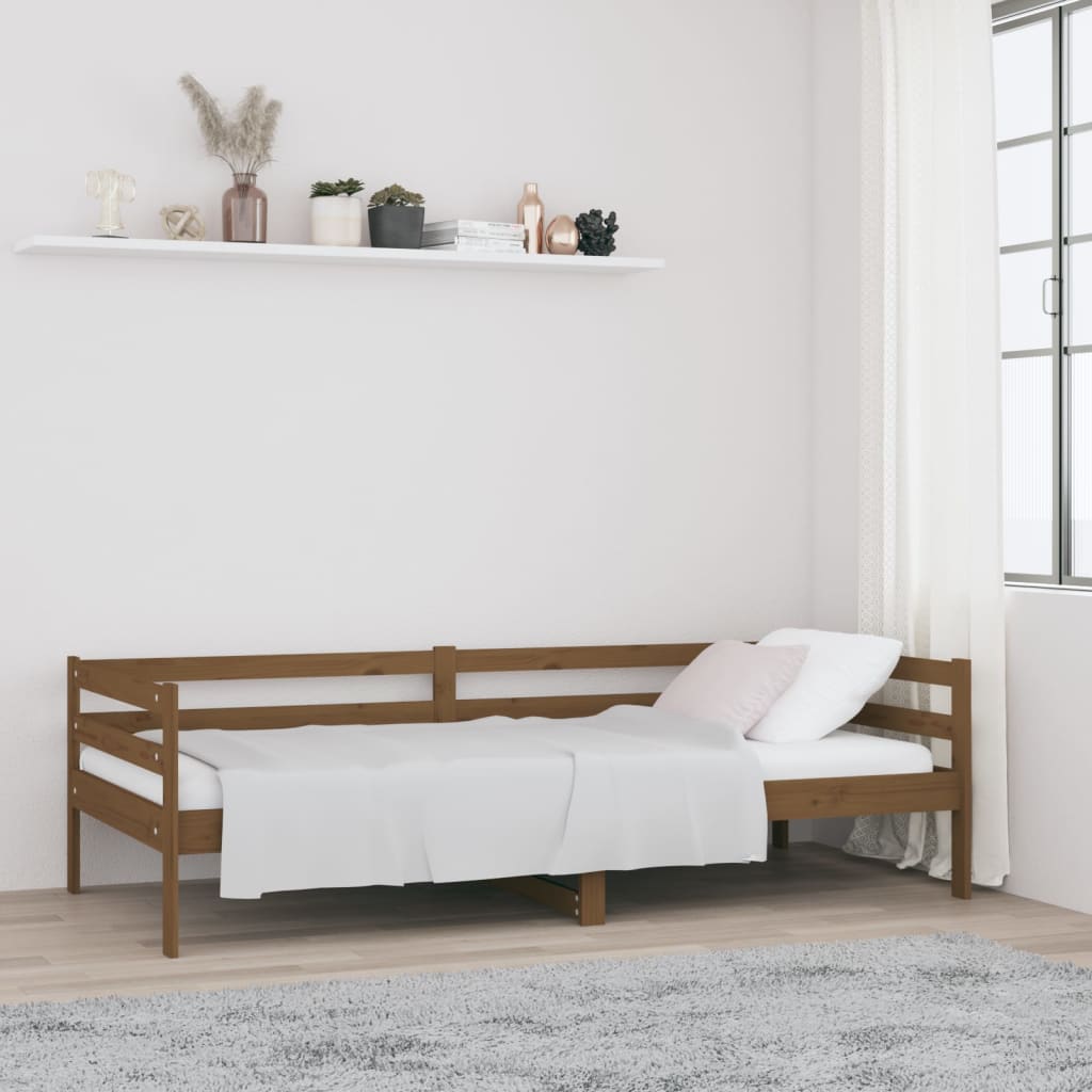 Slaapbank 90x190 cm massief grenenhout honingbruin is nu te koop bij PeponiXL, paradijselijk wonen!