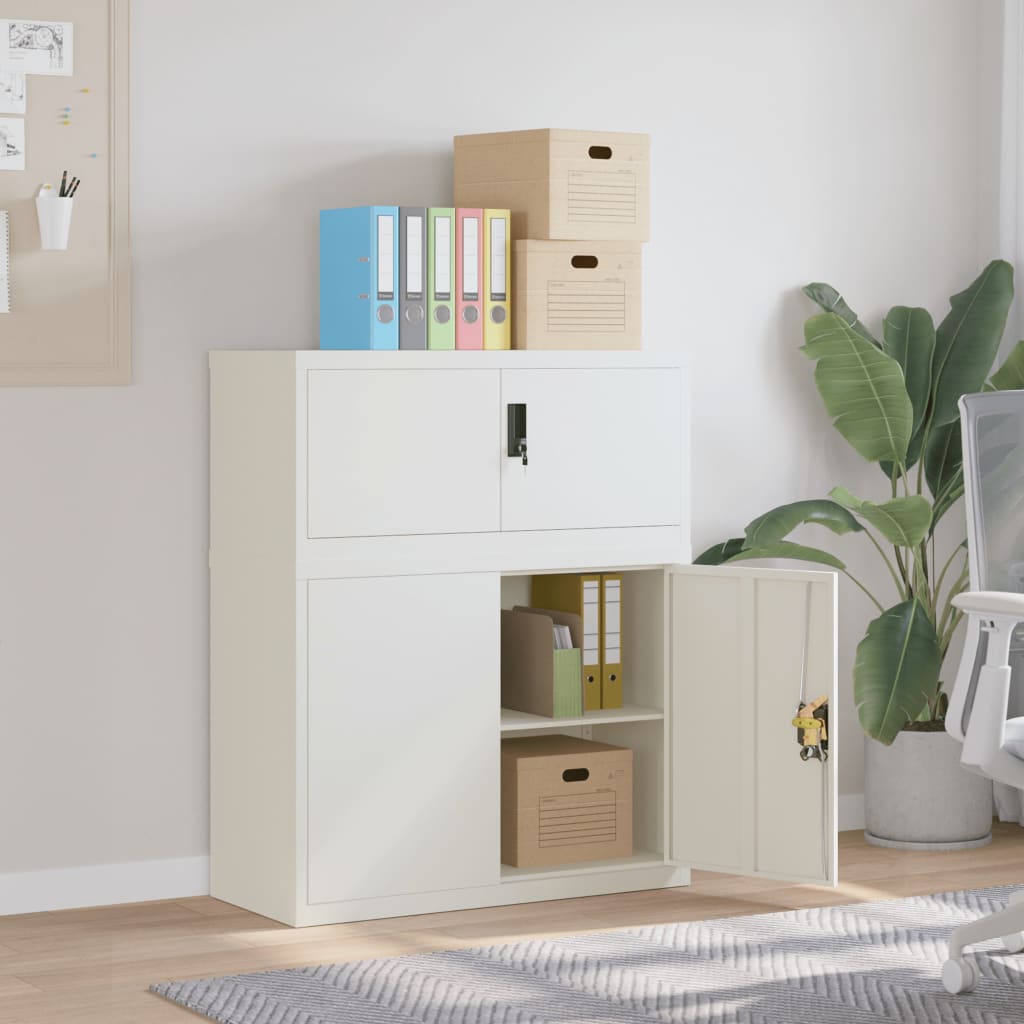 Archiefkast 90x40x110 cm staal wit is nu te koop bij PeponiXL, paradijselijk wonen!