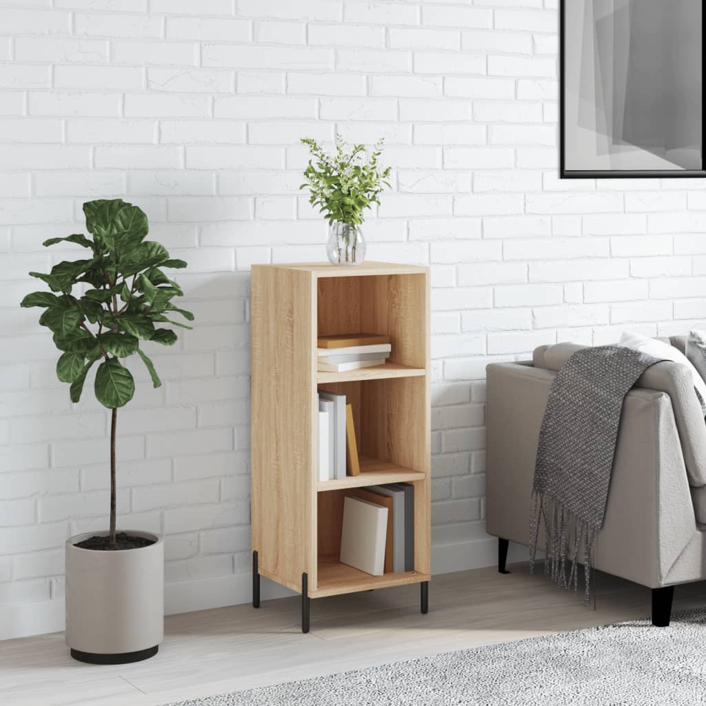 Dressoir 34,5x32,5x90 cm bewerkt hout sonoma eikenkleurig is nu te koop bij PeponiXL, paradijselijk wonen!