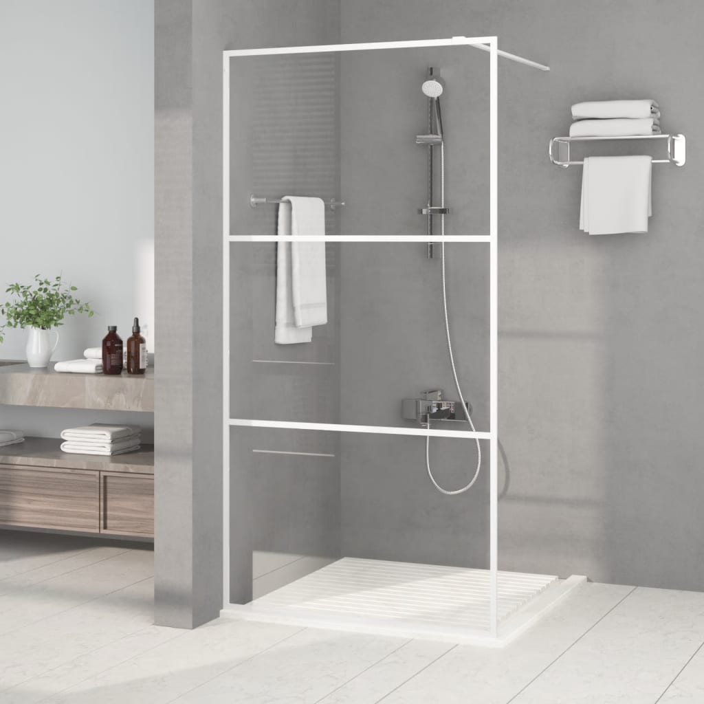 Inloopdouchewand 100x195 cm transparant ESG-glas wit is nu te koop bij PeponiXL, paradijselijk wonen!