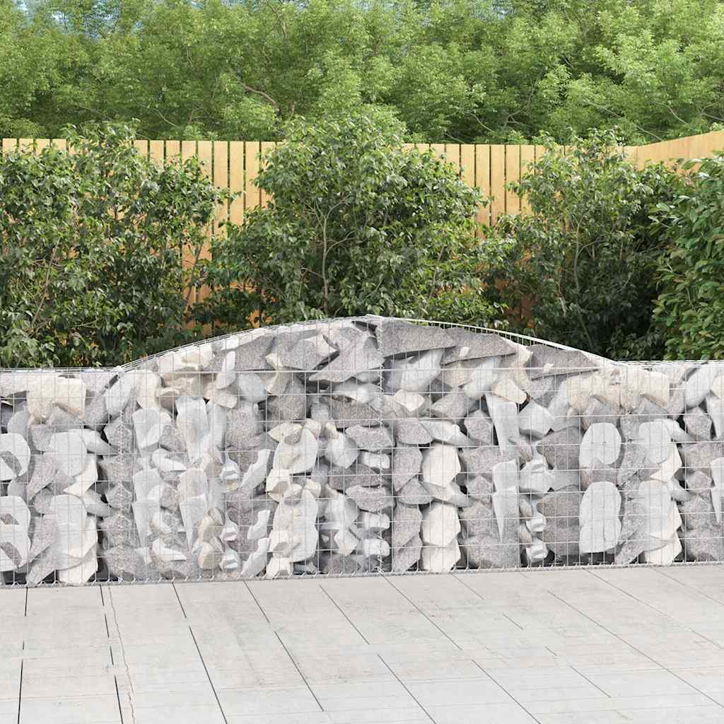 Schanskorven 8 st gewelfd 400x30x100/120 cm ijzer is nu te koop bij PeponiXL, paradijselijk wonen!