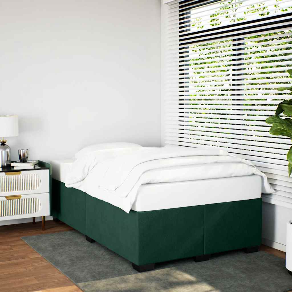Bedframe zonder matras 120x200 cm fluweel donkergroen is nu te koop bij PeponiXL, paradijselijk wonen!