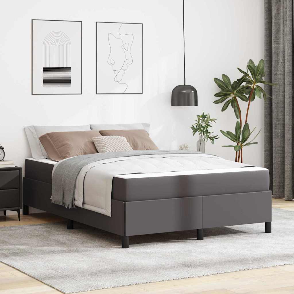Bedframe met matras Grijs 160 x 200 cm Stof is nu te koop bij PeponiXL, paradijselijk wonen!