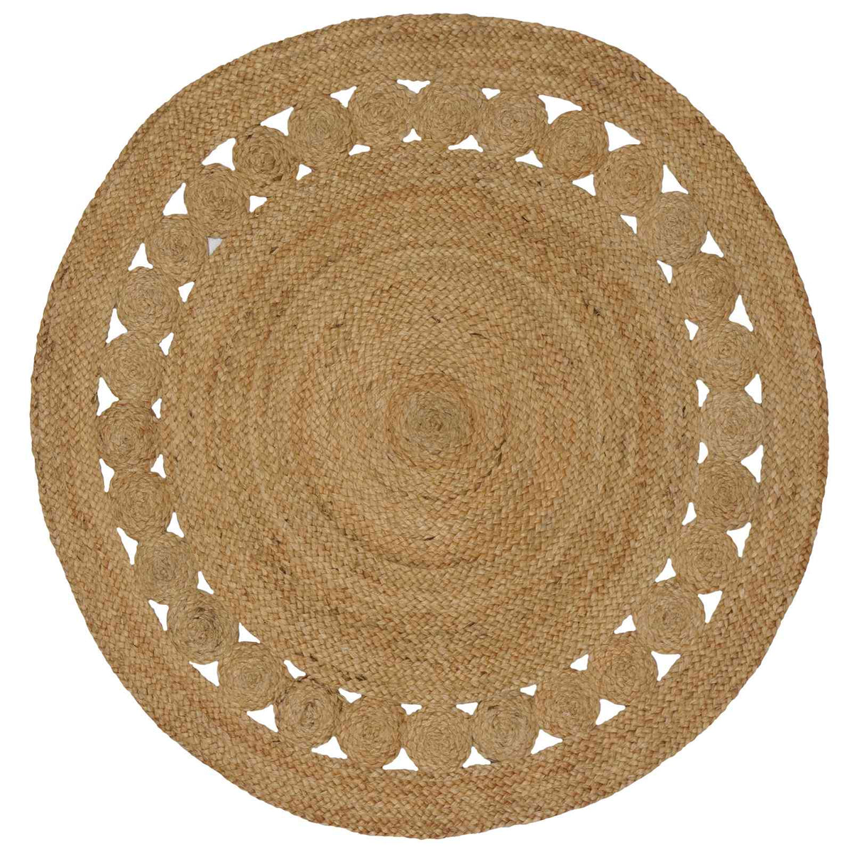Tapijt Naturel Ø 120 cm Jute is nu te koop bij PeponiXL, paradijselijk wonen!