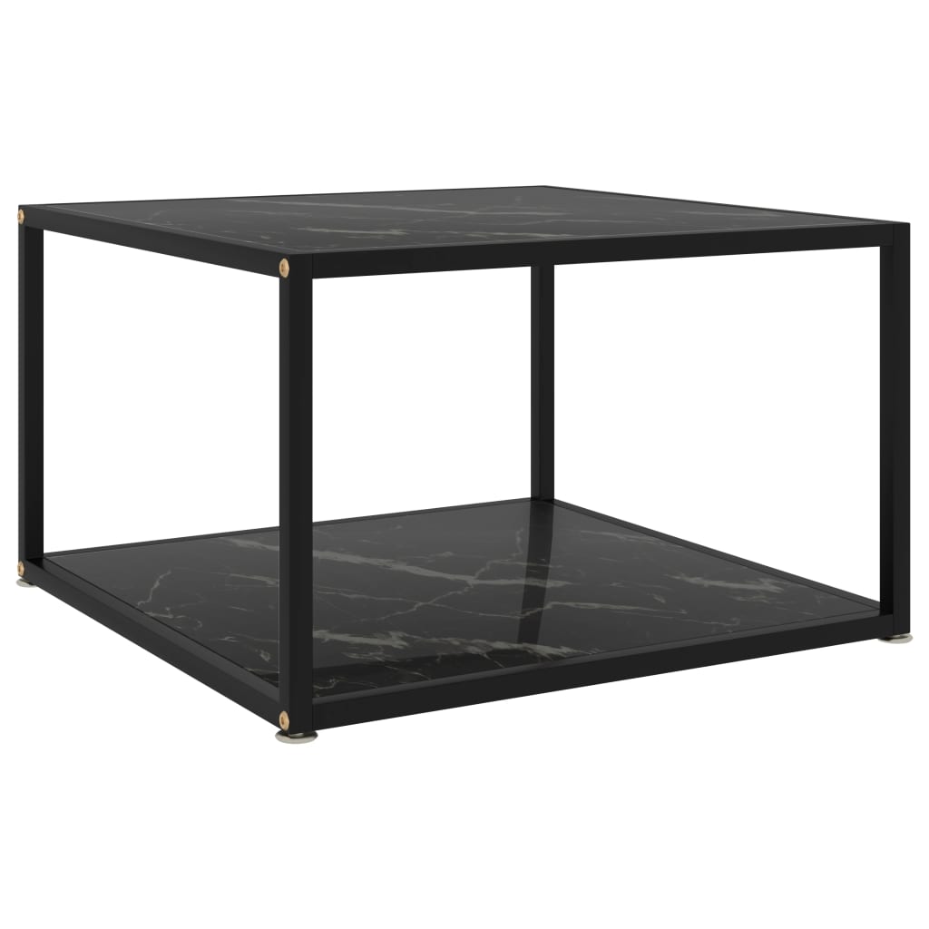 Salontafel 60x60x35 cm gehard glas zwart is nu te koop bij PeponiXL, paradijselijk wonen!