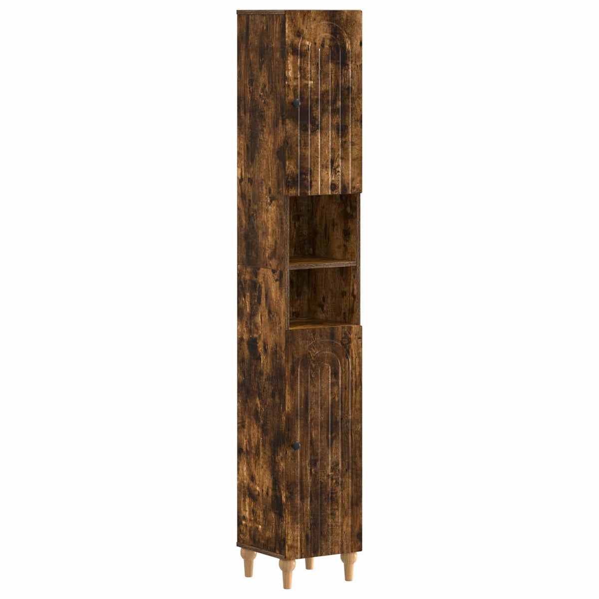 Badkamerkast met Open Plank ALKMAAR Gerookt eiken is nu te koop bij PeponiXL, paradijselijk wonen!